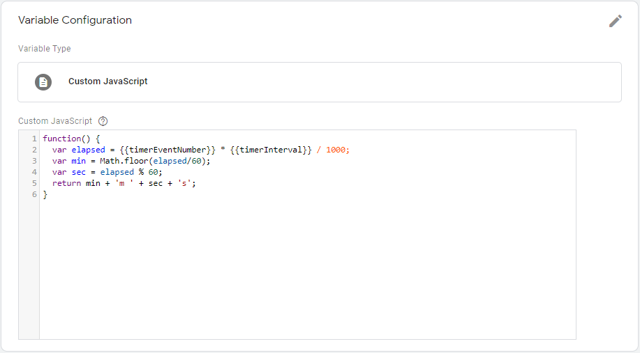 Timer Event Label Variable in Google Tag Manager