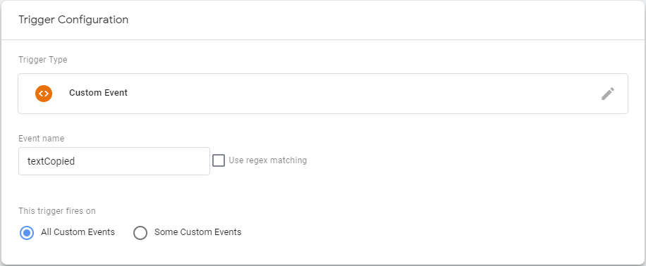 Clipboard event trigger Tag Manager