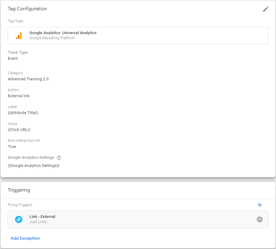 External Link Click tracking Tag in GTM
