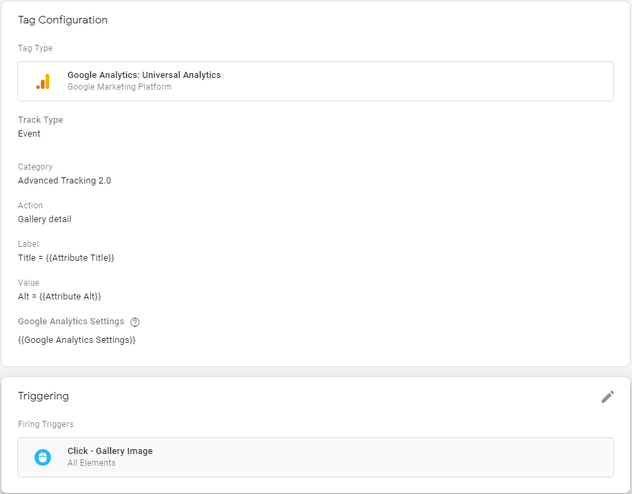 Gallery Detail Event Tag in Google Tag Manager