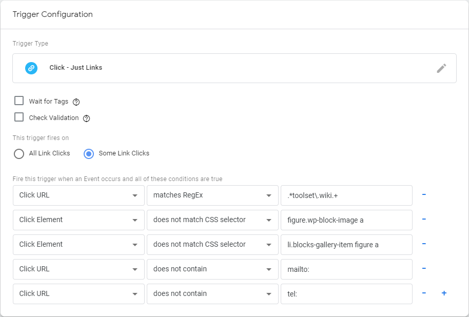 Internal Link Trigger in Google Tag Manager