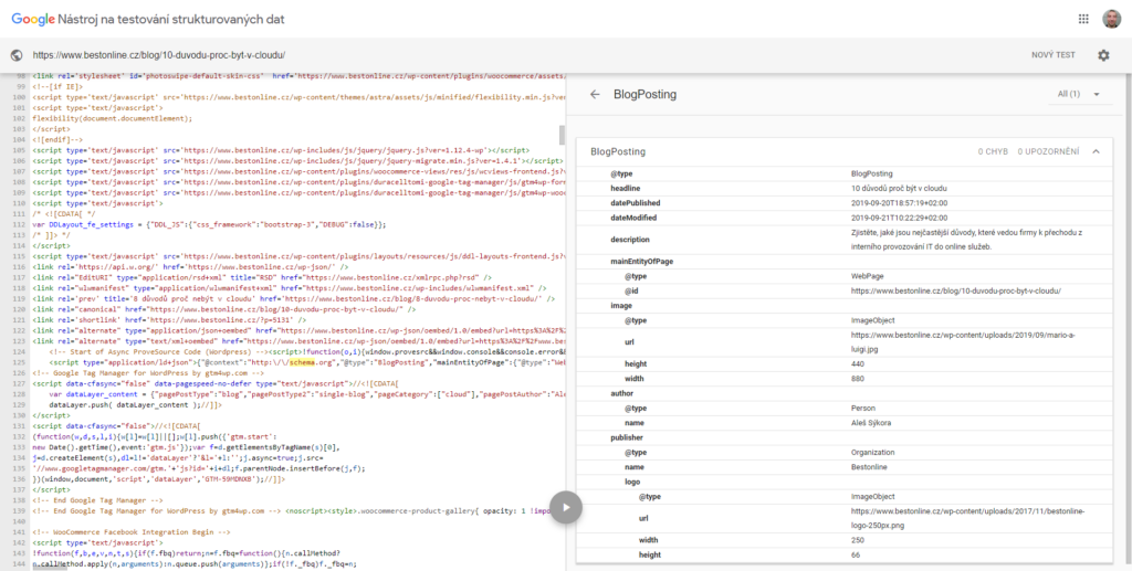 Schema.org for Blog Post in WordPress