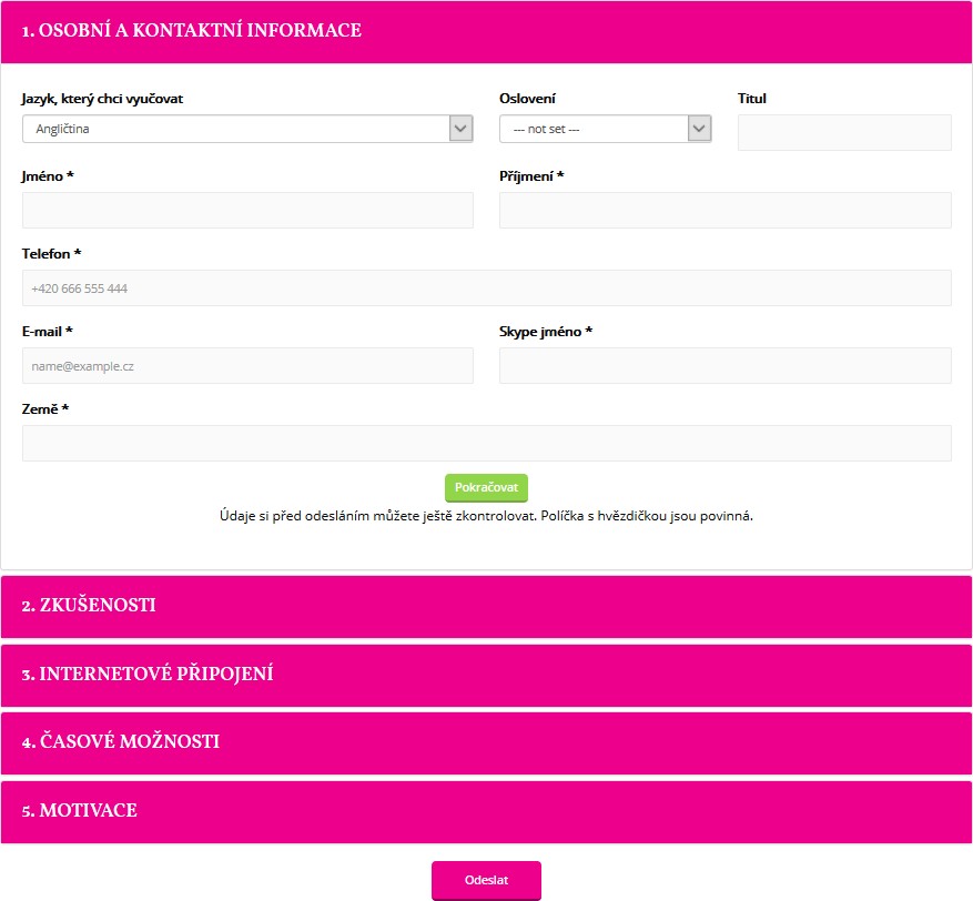 toolset form